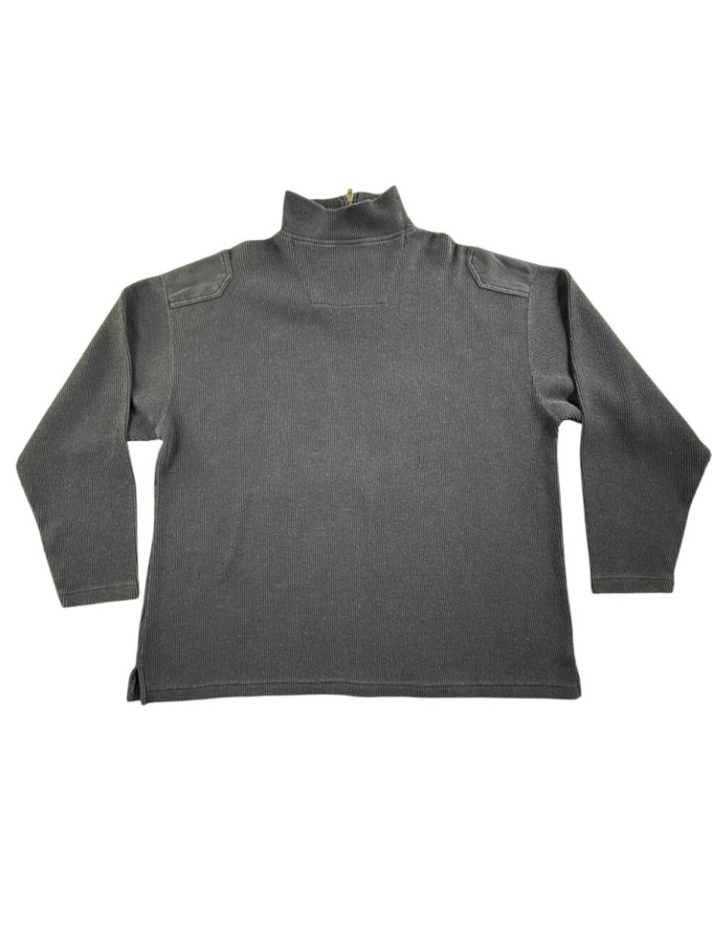Wrangler Sweater Mens 2XL Blue Mock Neck 1/4 Zip Cotton Knit Pullover MI0608A - Picture 2 of 15